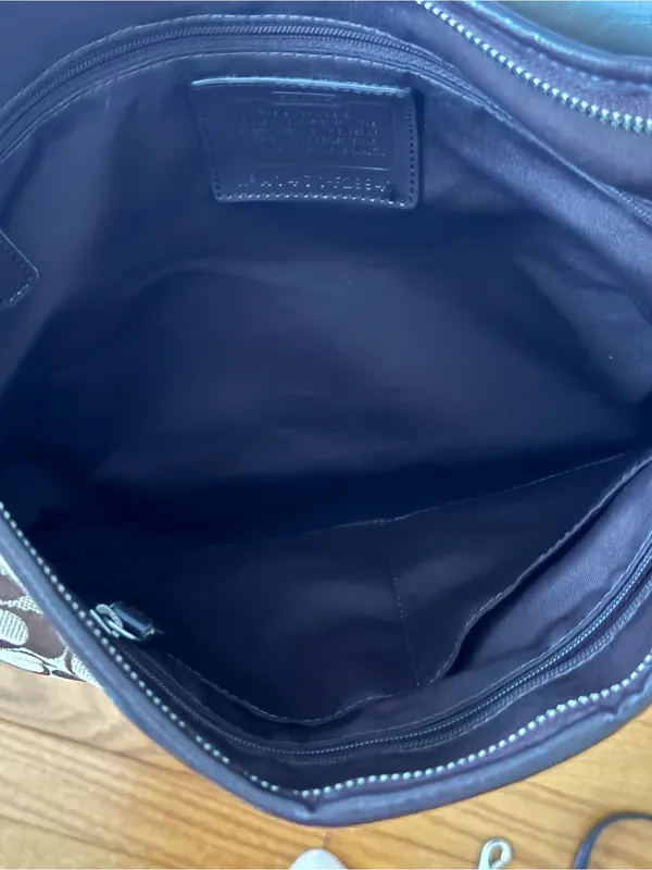 Y2K Coach Signature Stripe Convertible Hobo Bag - Image 9