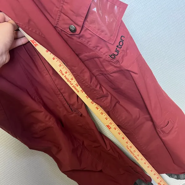 Burton Womens Cargo Snow Pants Dark Red Medium Ski Snowboard Leg Vents - Image 5
