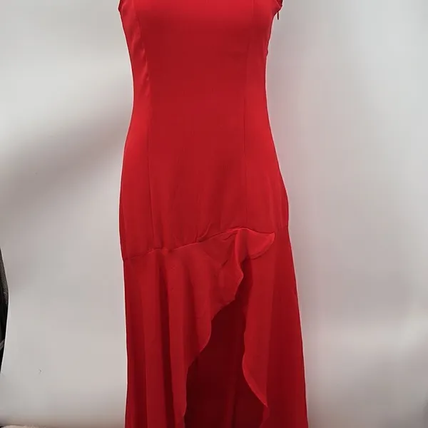 Lulu’s red maxi hi lo spaghetti strap dress - Image 2