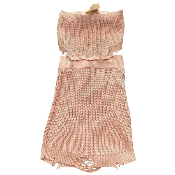 SER.O.YA Lola Knit‎ Distressed Strapless Cutout Dress NWT Small - Image 6