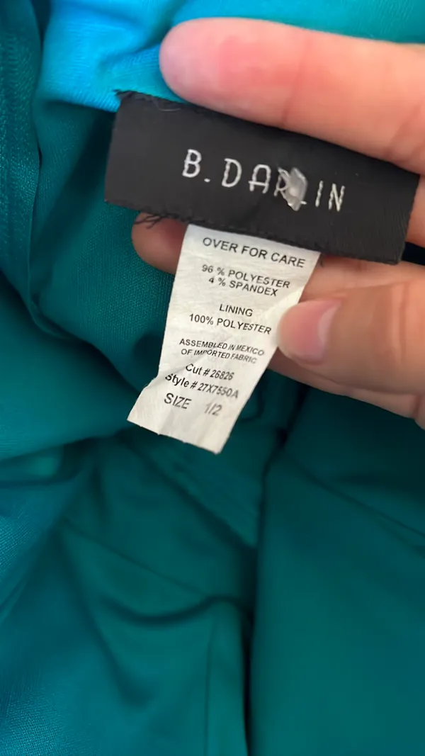 B. Darlin Short Turquoise Homecoming Dress - Image 4