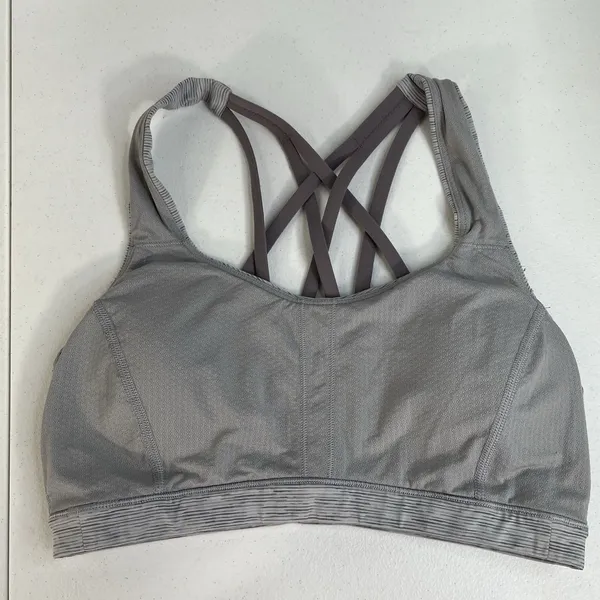 Lululemon Sz 6 Free To Be Serene Bra Light Support C/D Cup Nimbus Battleship - Image 8