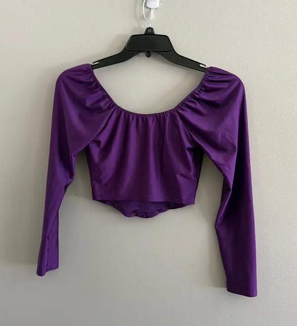 Purple long sleeve corset top - Image 3