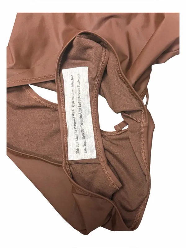 Wild Fable Brown Cutout Back One Piece Swimsuit NWT Size Small 4-6 - Image 7