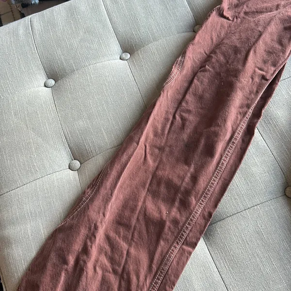 Zara Reddish Brown Thick Denim‎ Wide Leg Jeans - Image 2