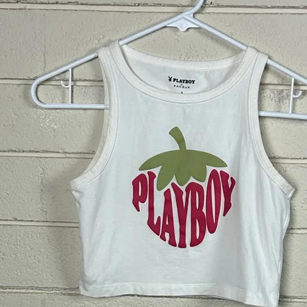 PacSun Playboy By PacSun Strawberry Love Goddess Tank Top size XS - Image 7