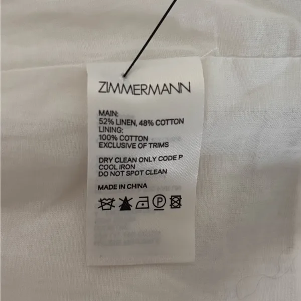 NWT Zimmermann Zinnia Bow Cut Out Short Dress - Image 8
