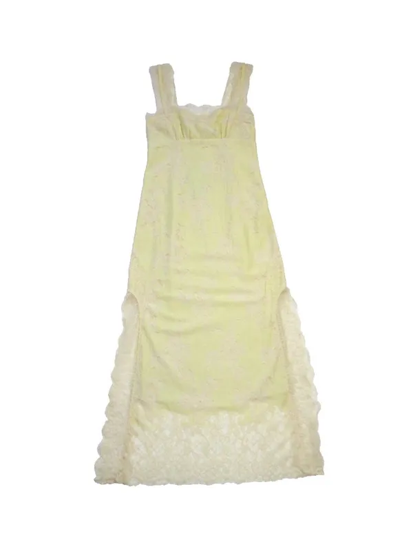NWT Hill House Alba in Yellow White Lace Maxi Dress XS - Image 4