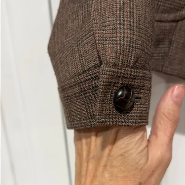 Banana Republic Women's brown plaid wool‎ blend Blazer size 2 - Image 6