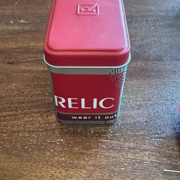 Relic Two-Tone Watch with Red Watch box Box EUC - Image 8