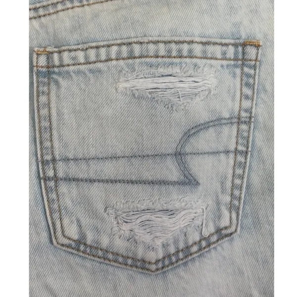 American Eagle Outfitters Women's Size 00 Distressed Light Wash Mom Jeans - Image 5