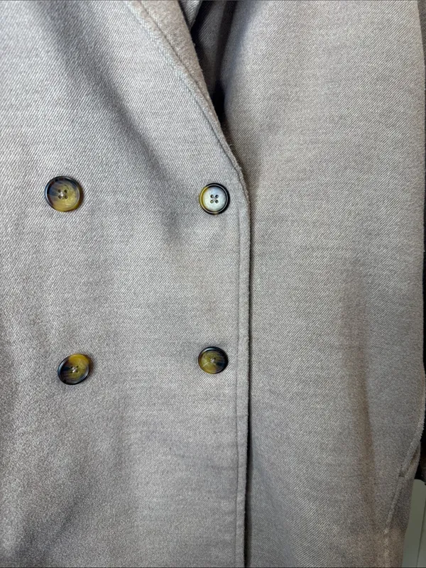 Free People Hannah Slouchy Blazer Pea Coat Jacket L - Image 4