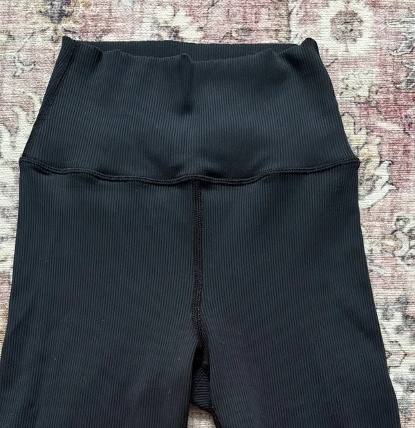 Aerie Ribbed Black Biker Shorts - Image 7