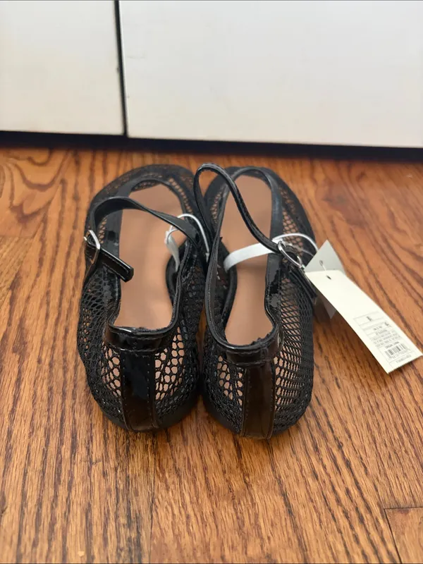 A New Day Black Issa Mesh Mary Jane Flats Size 8.5 New with Tags - Image 6