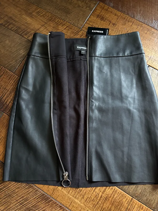 Express Faux Leather Skirt - Image 2