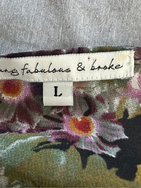 Young Fabulous & Broke Floral Sleeveless Maxi Kimono Size Large Boho - Image 4