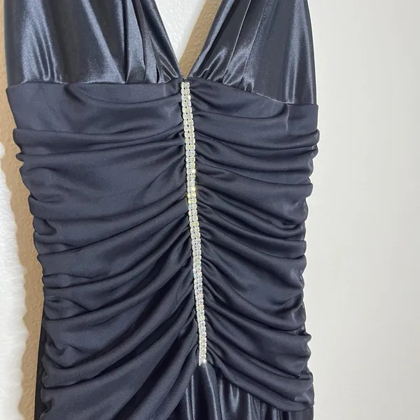 Vtg Y2K Whimsigoth Black Dress Event Witchy Glam Fairy Grunge Windsor‎ 90s - Image 5