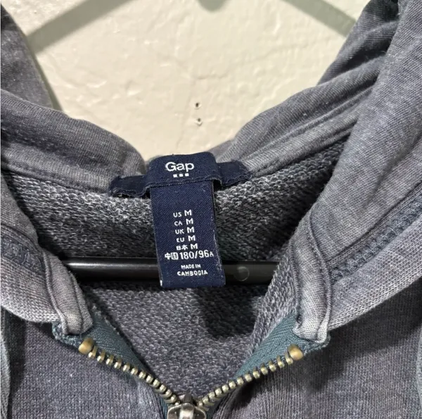 Gap Grayish Blue Zip Up Hoodie - Image 2
