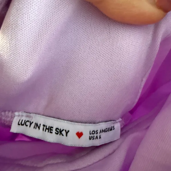Lucky in The Sky Lilac Ruffled Strap Dress - Image 4