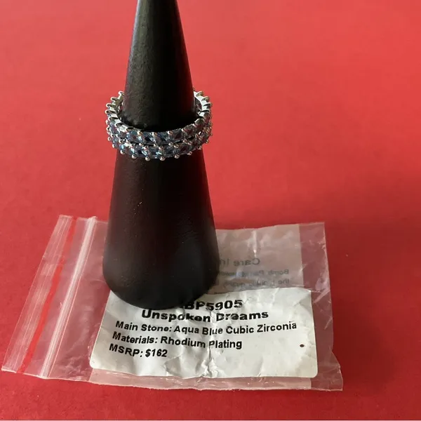 Bomb Party RBP5905 “Unspoken Dreams” Cubic Zirconia on Rhodium Size 7 Ring NWT - Image 5
