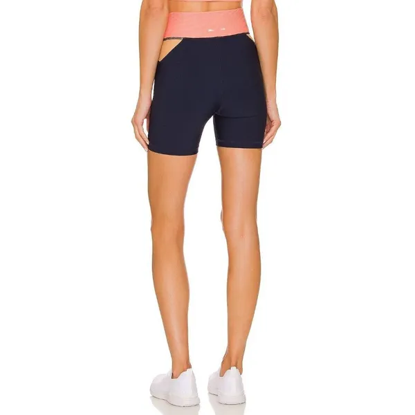 THE UPSIDE Shakti Spin Biker Short Navy Orange Womens Size Small - Image 4