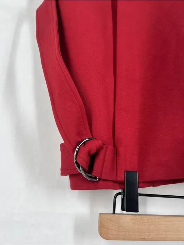 SPANX Ponte Wrap Mini Skirt Skort Deep Red Built-In Shorts Size 1X NWT - Image 3