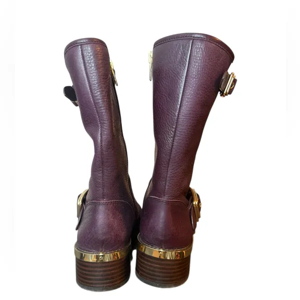 Vince Camuto Windy Purple Leather Moto Boots - Image 3