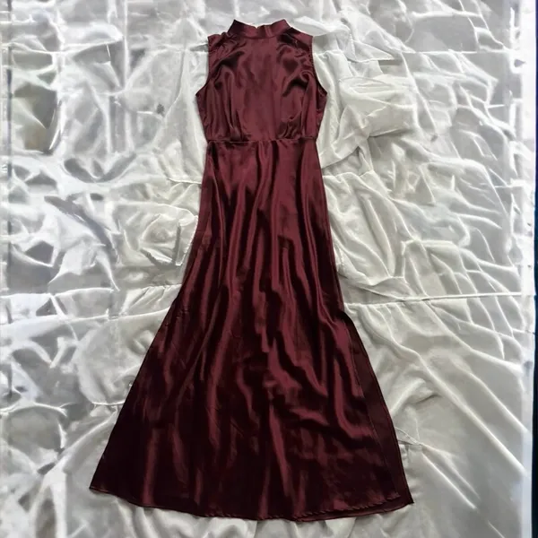 Lulus Classic Elegance Satin Maxi Dress - Image 5