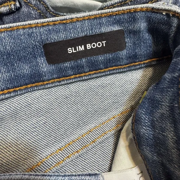 Judy Blue‎ Jeans Juniors 3/26 Blue High Rise Slim Boot Raw Hem Stretch Denim - Image 11