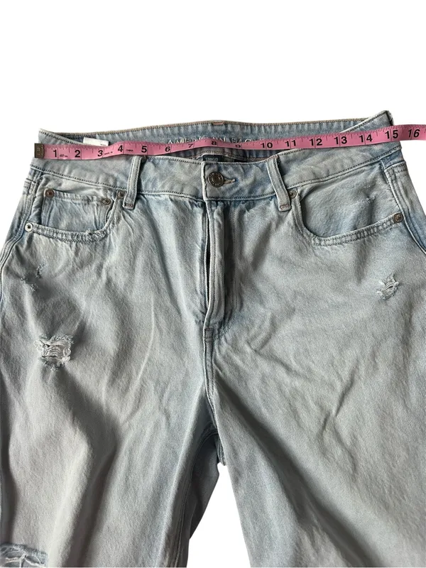 American Eagle Super High- Rise Baggy Wide Leg Ankle Jeans - Image 8