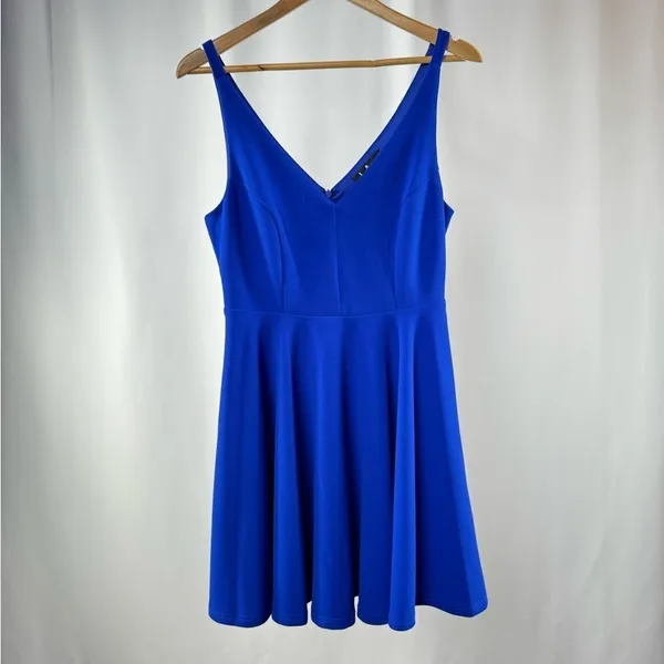 Lulus Darling Delight‎ Skater Dress in Royal Blue Size Medium - Image 4