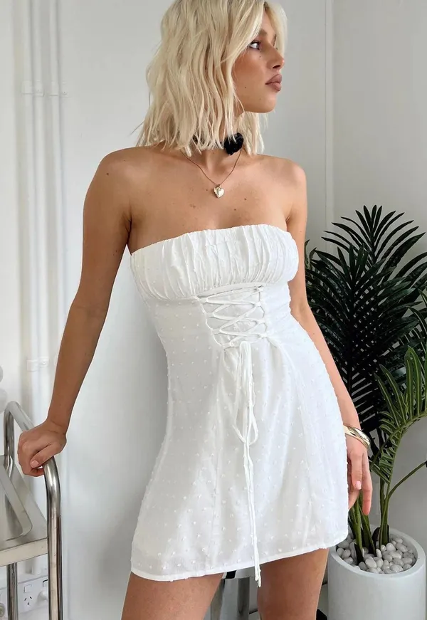 Princess Polly White Strapless Mini Dress Hoco - Image 3