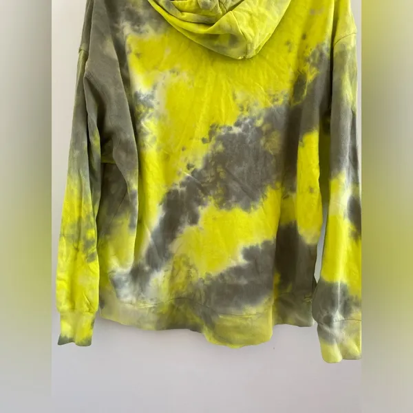 Wild Fable Daybreak Tie-Dye Hoodie In Lime Green & Grey Size L New With Tag - Image 7