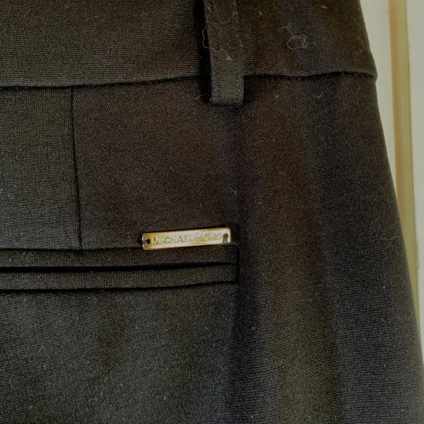 Michael Kors Women Black Ankle Dress Pants Gold Hardware Stretch Size 6 Nautical - Image 5