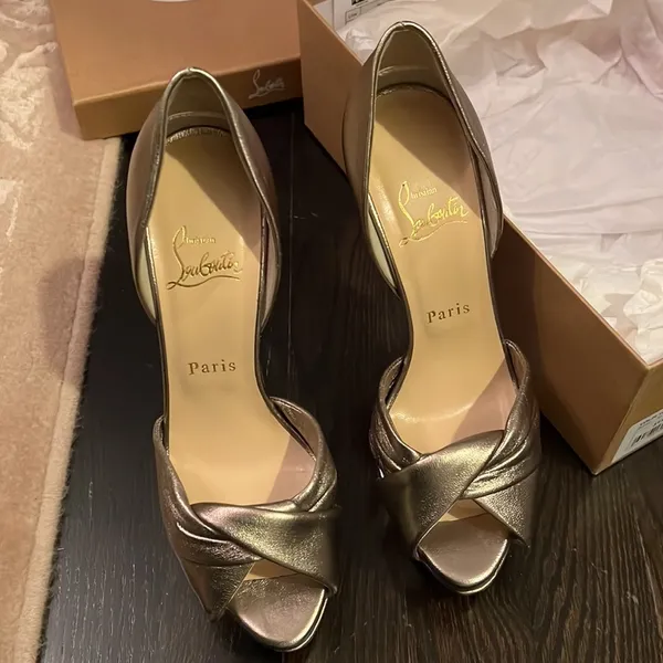 Christian Louboutin Volpi 150 Nappa silk 37 - Image 6