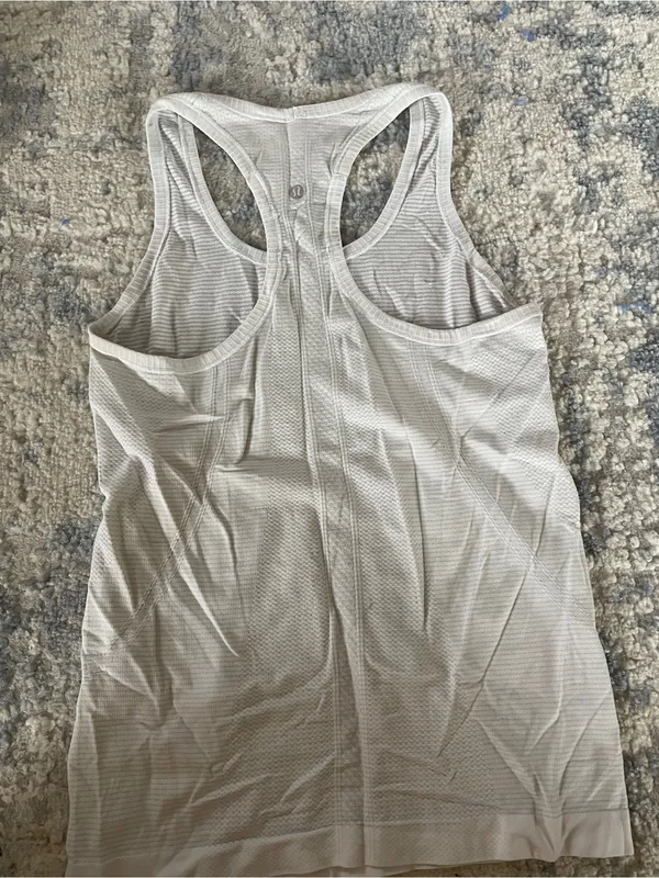 Women’s Lululemon Seamless Racerback Tank Top - White - Image 2