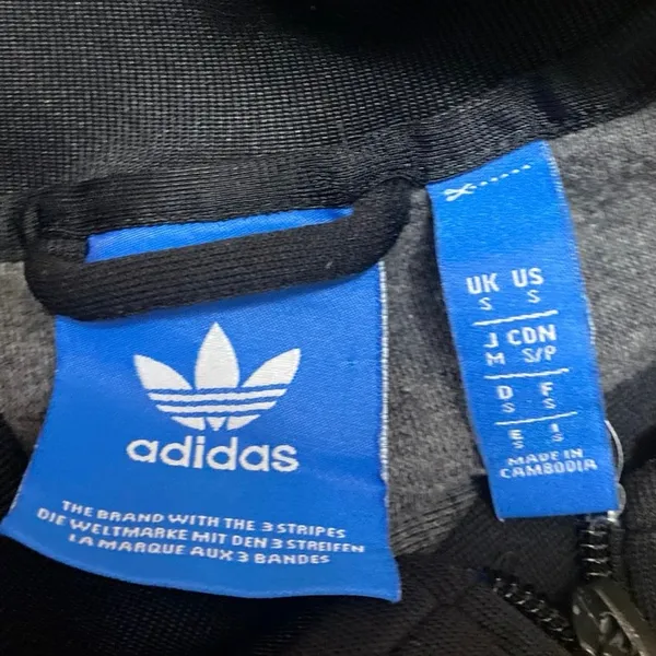 Adidas Women's Black Striped Full Zip Long Sleeve Track Bomber Jacket Size S - Image 4