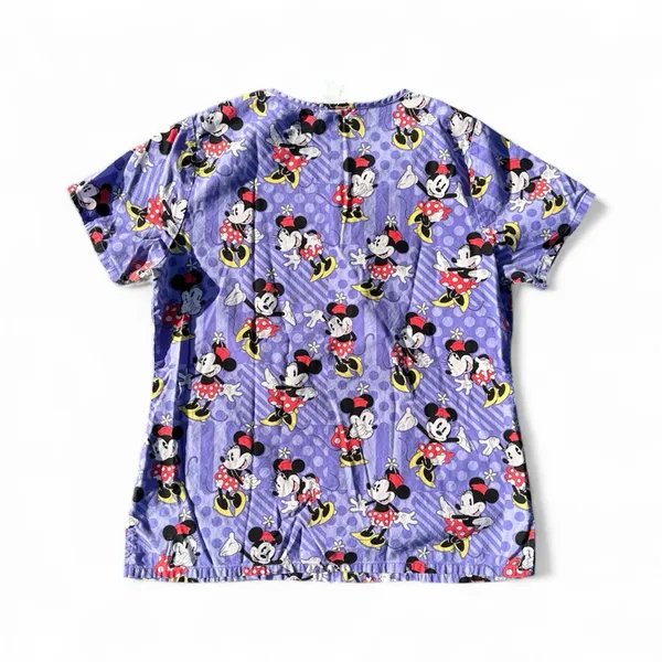 Disney Minnie Mouse Light Purple Scrub Top - Image 2