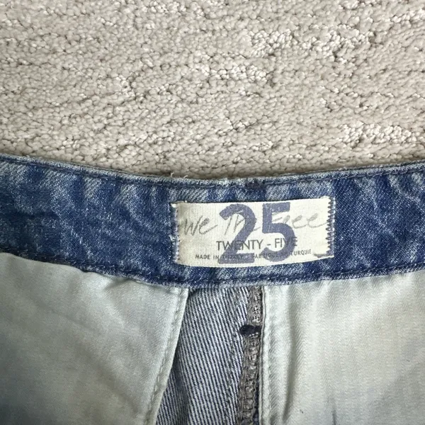 Women's We The Free Size‎ 25 Rory Slim Straight Jeans Button Cuffed Hem - Image 5