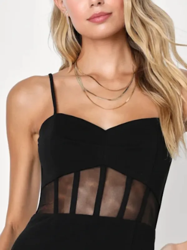 LULU's Sexy Chic Prom Wedding Cocktail Sophisticated Bustier Corset Maxi Dress - Image 4