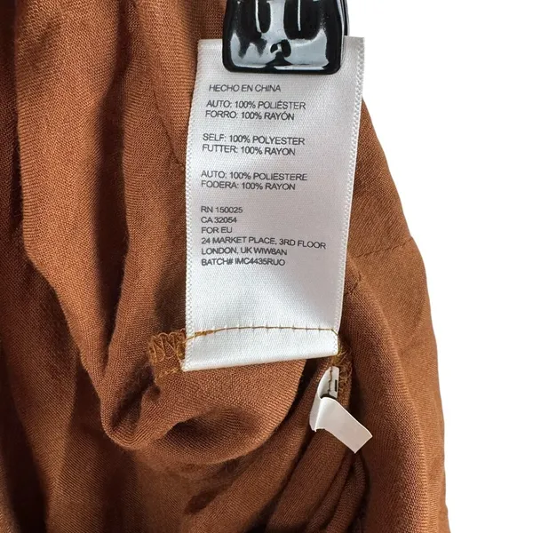 NWT Urban Outfitters Tie Straps Brown Floral Maxi Romper Boho‎ Cottagecore XS - Image 6