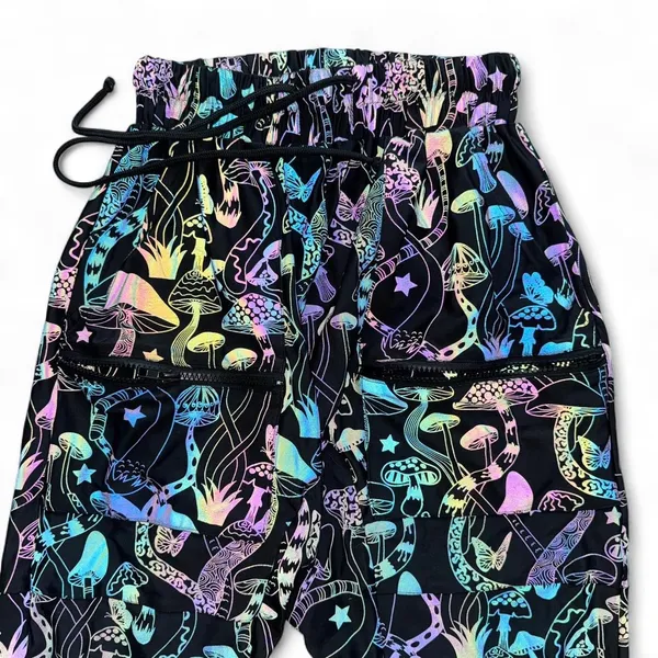 Dolls Kill Club Exx Cyber Garden Reflective Pants - Image 3