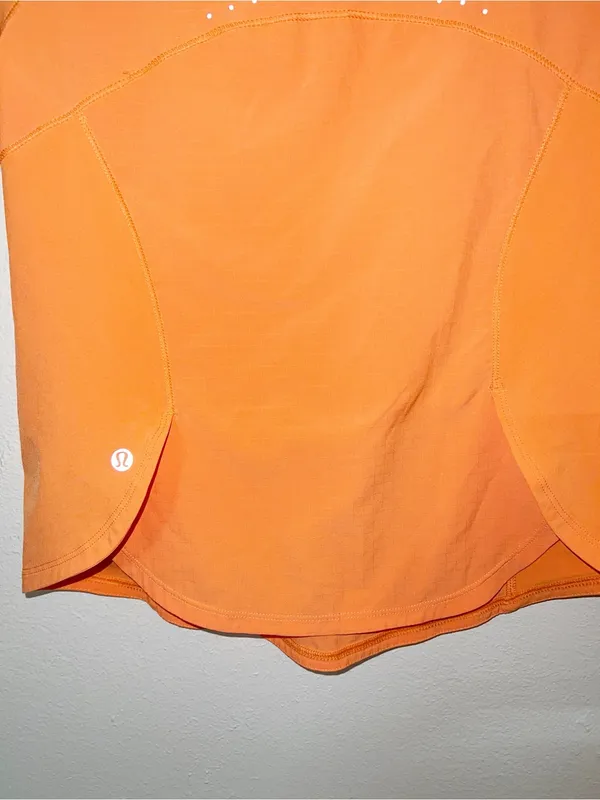 Lululemon Women's Orange Performance Short Sleeve Top - Image 6