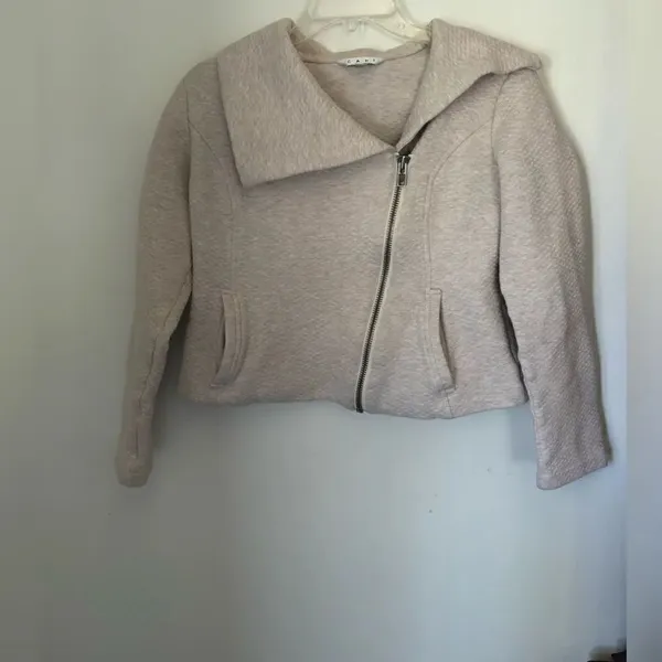CAbi Moto Jacket Asymmetric Zip Quilted Collar Size S Style 913 - Image 7