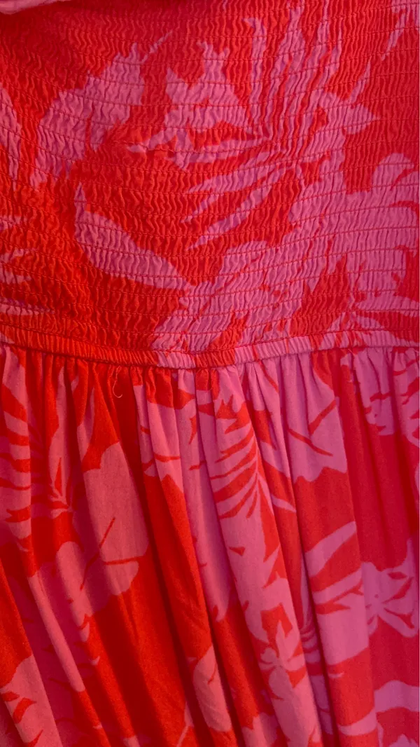 Pink and red floral maxi dress - Image 3