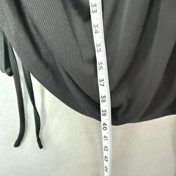 Romwe Black Dress Sleeveless Adjustable String Ruched Sides Size M - Image 10