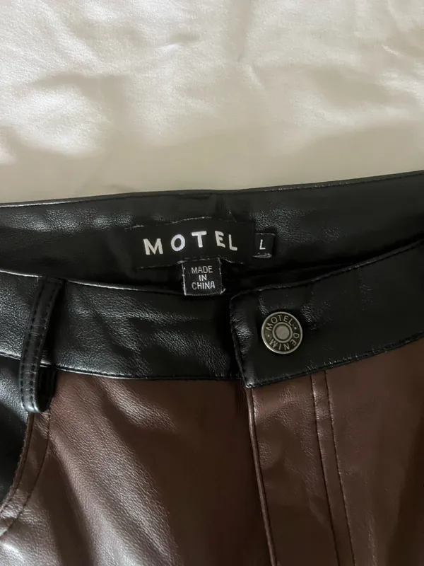 Motel Color block leather pants - Image 3