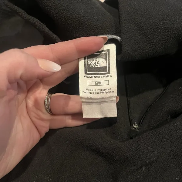 The North Face 1/4 Zip Pullover Fleece Sweatshirt Women's Medium Black - Image 5
