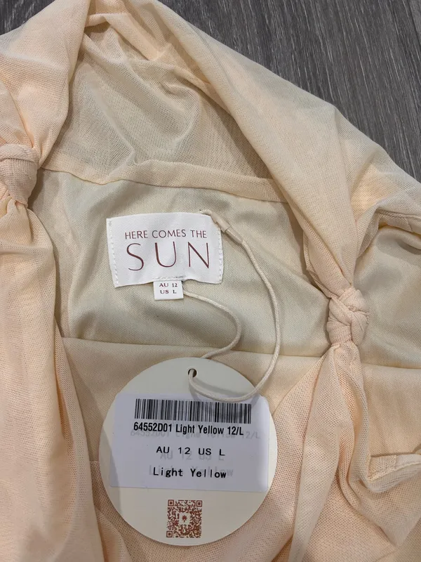 New Here Comes The Sun Rheiya Mini Dress - Ruched Side Off Shoulder Mesh Dress - Image 7