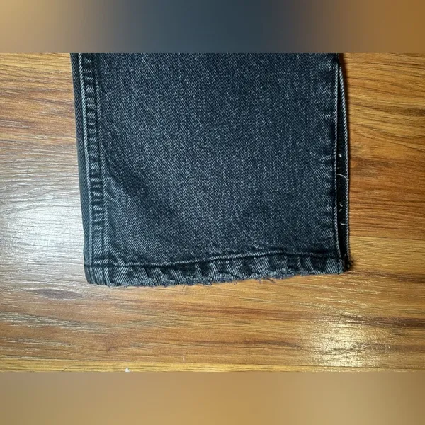 Abercrombie & Fitch The 90's Straight Ultra High Rise Size 26/2s Black Washed - Image 6